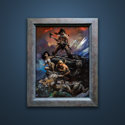 Frank Frazetta’s “Fire and Ice” artwork from the Frazetta Art Museum&