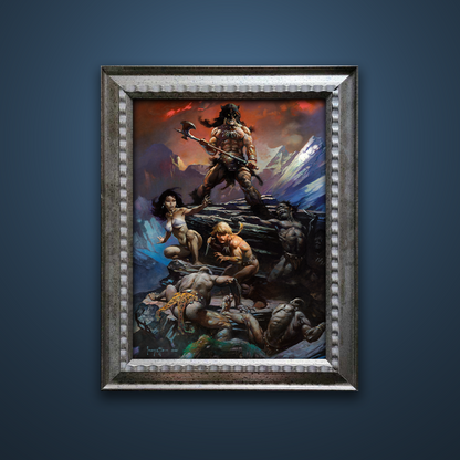 Frank Frazetta’s “Fire and Ice” artwork from the Frazetta Art Museum&