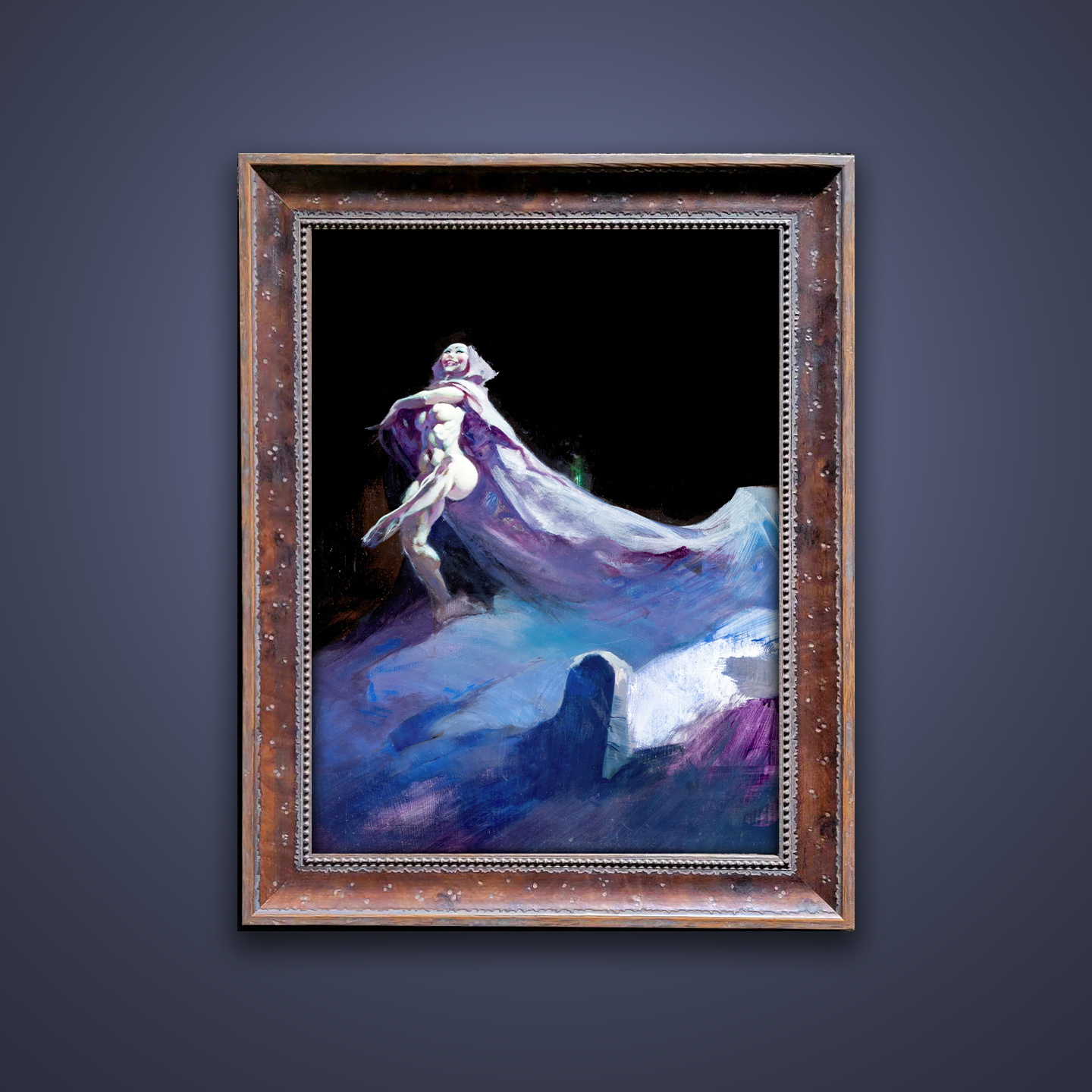 Frank Frazetta’s “Grave Dancer” artwork from the Frazetta Art Museum&