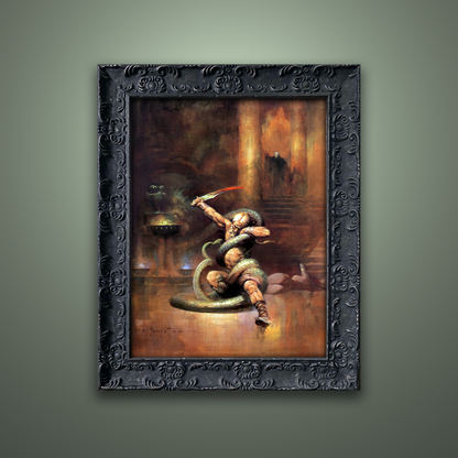 Frank Frazetta’s “Green Death” artwork from the Frazetta Art Museum&