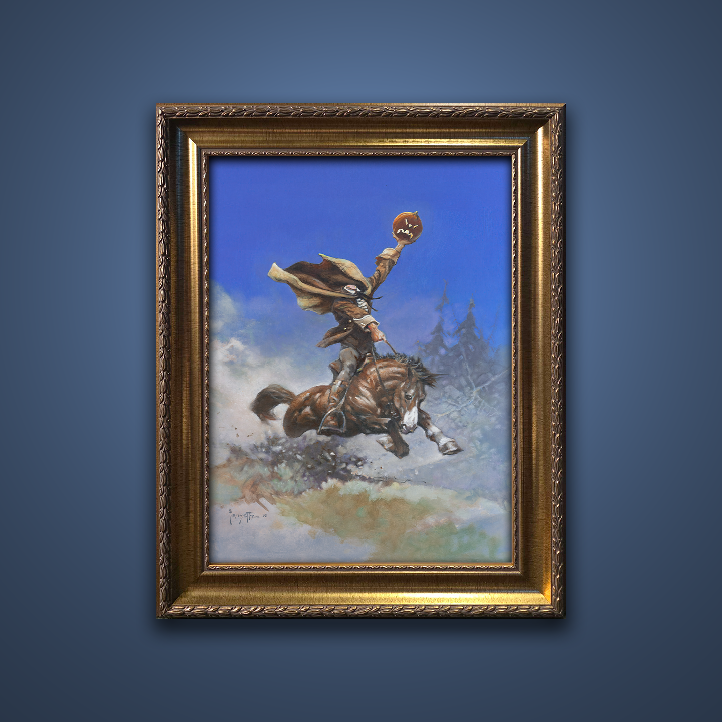 Frank Frazetta’s “Headless Horseman” artwork from the Frazetta Art Museum&