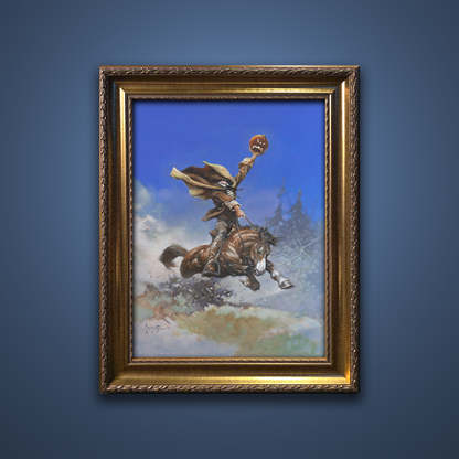 Frank Frazetta’s “Headless Horseman” artwork from the Frazetta Art Museum&