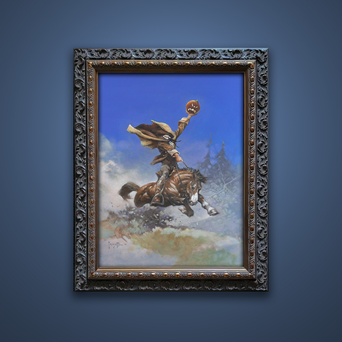 Frank Frazetta’s “Headless Horseman” artwork from the Frazetta Art Museum&
