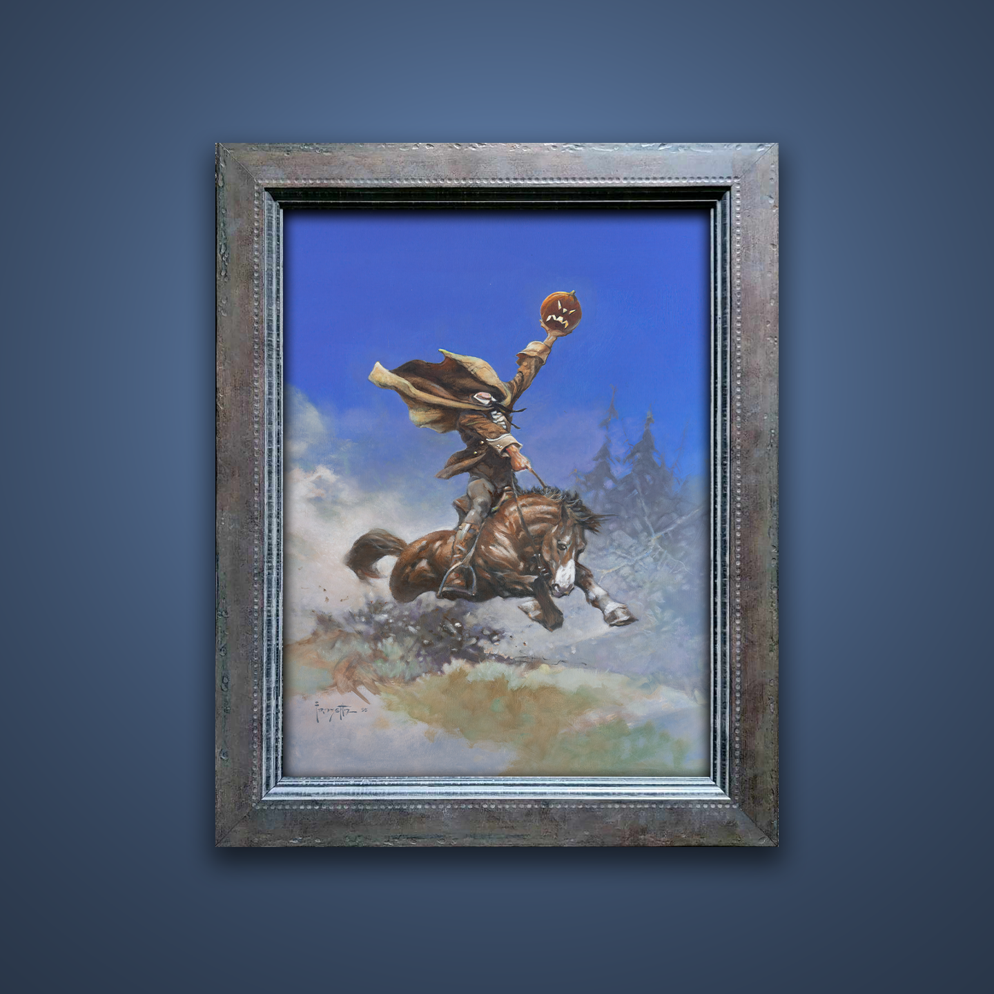 Frank Frazetta’s “Headless Horseman” artwork from the Frazetta Art Museum&