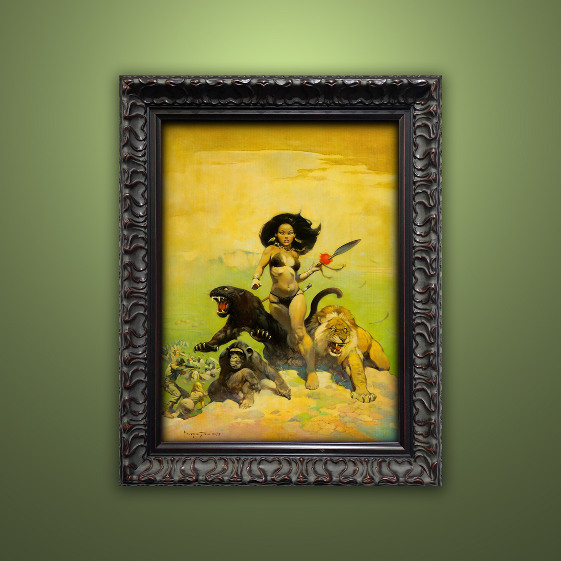 Frank Frazetta’s “Luana” artwork from the Frazetta Art Museum&