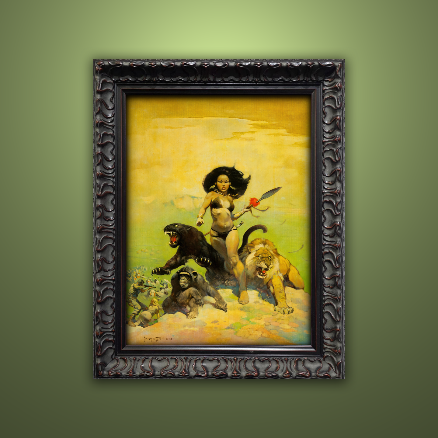Frank Frazetta’s “Luana” artwork from the Frazetta Art Museum&