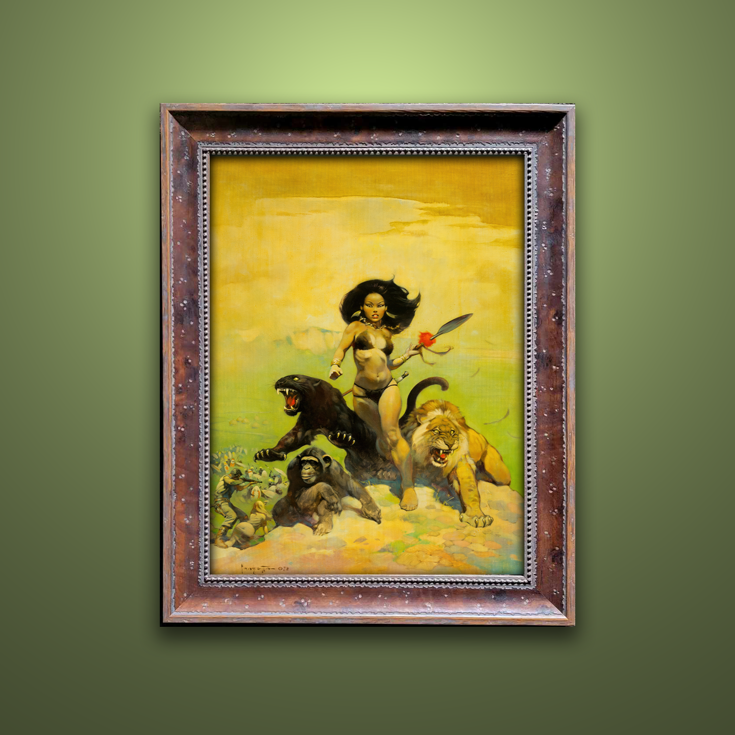 Frank Frazetta’s “Luana” artwork from the Frazetta Art Museum&