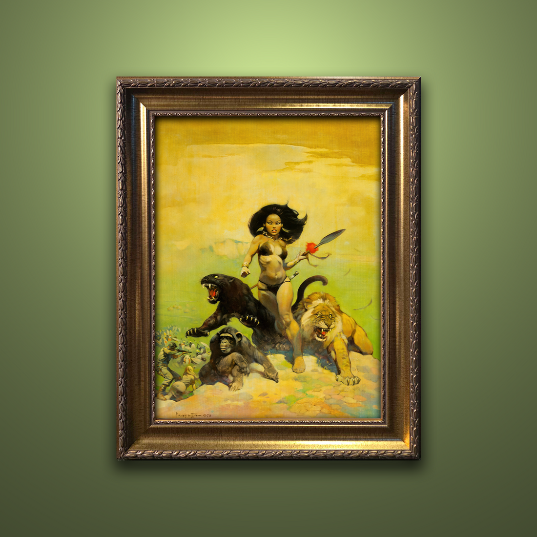 Frank Frazetta’s “Luana” artwork from the Frazetta Art Museum&