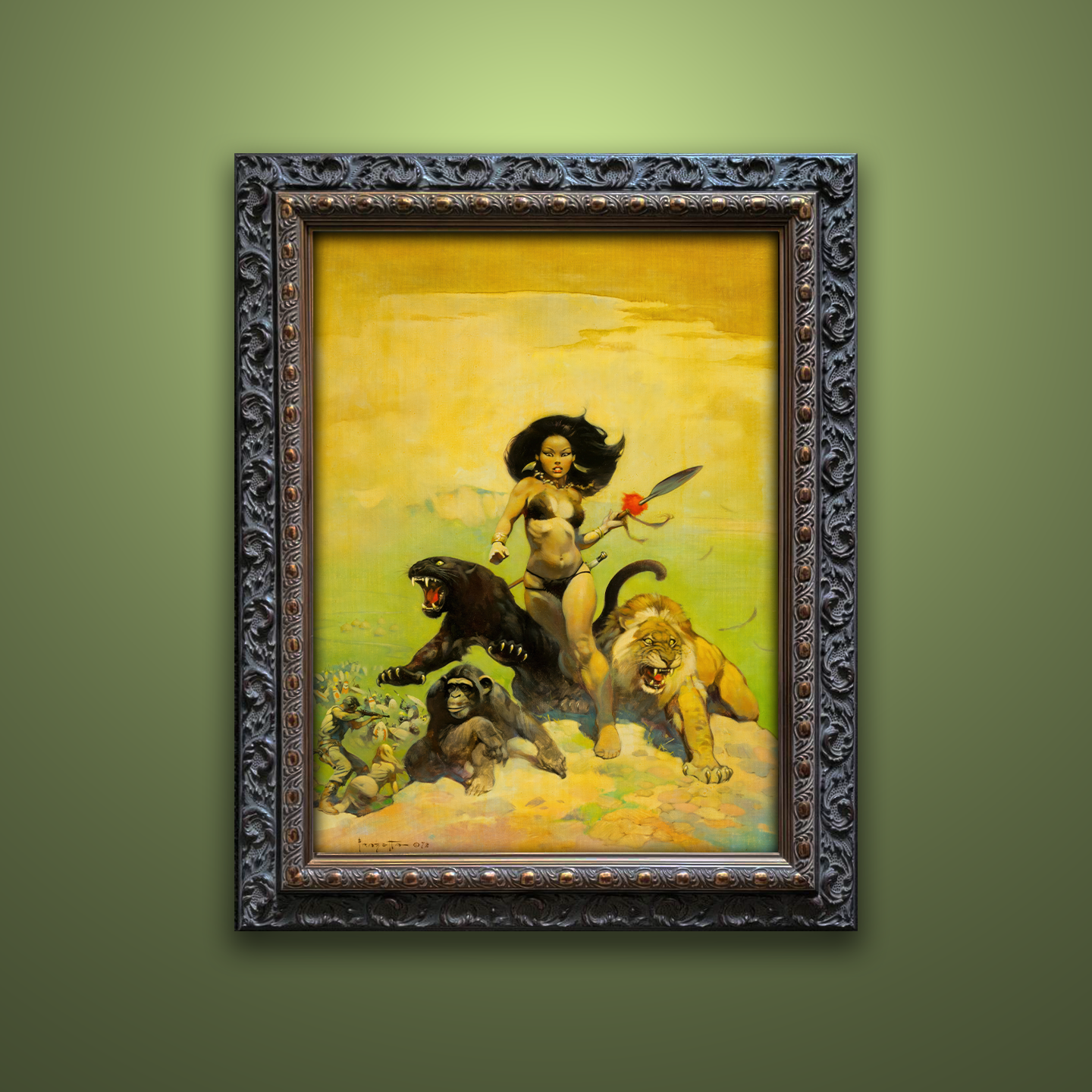 Frank Frazetta’s “Luana” artwork from the Frazetta Art Museum&