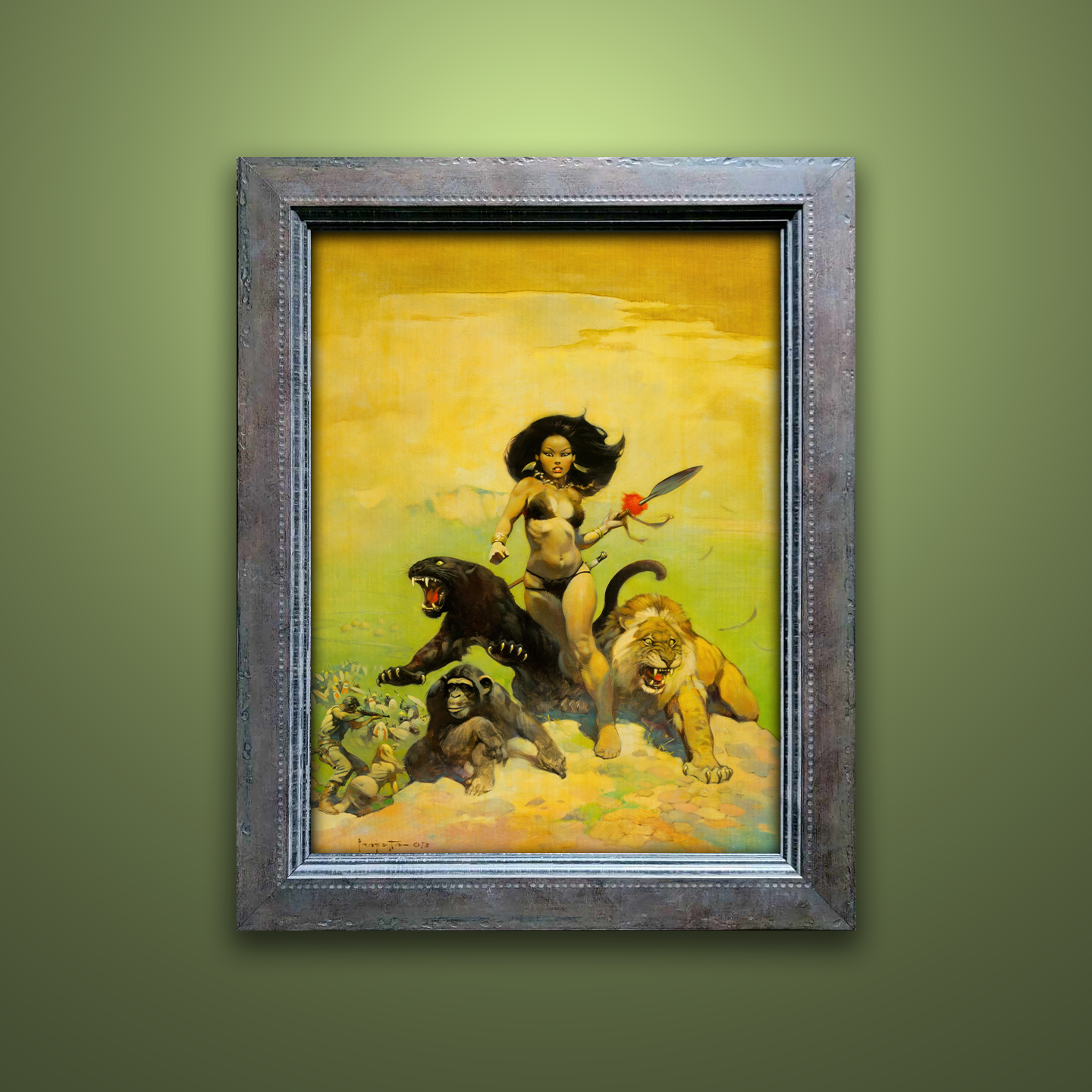 Frank Frazetta’s “Luana” artwork from the Frazetta Art Museum&