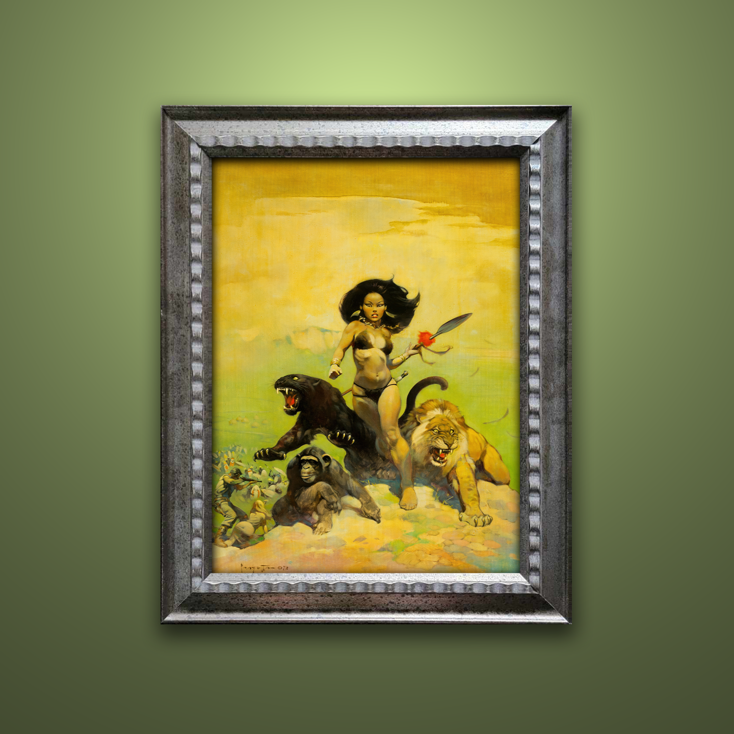Frank Frazetta’s “Luana” artwork from the Frazetta Art Museum&
