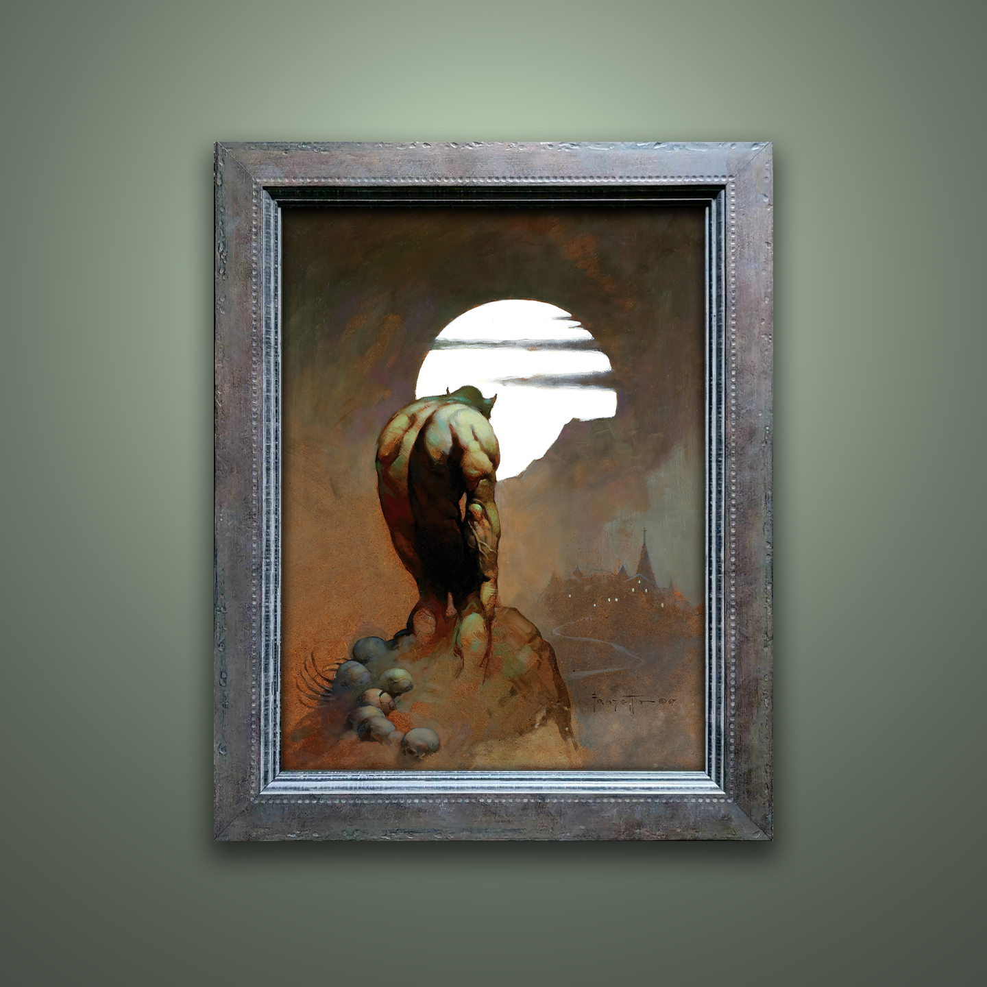 Frank Frazetta’s “New Stalker” artwork from the Frazetta Art Museum&