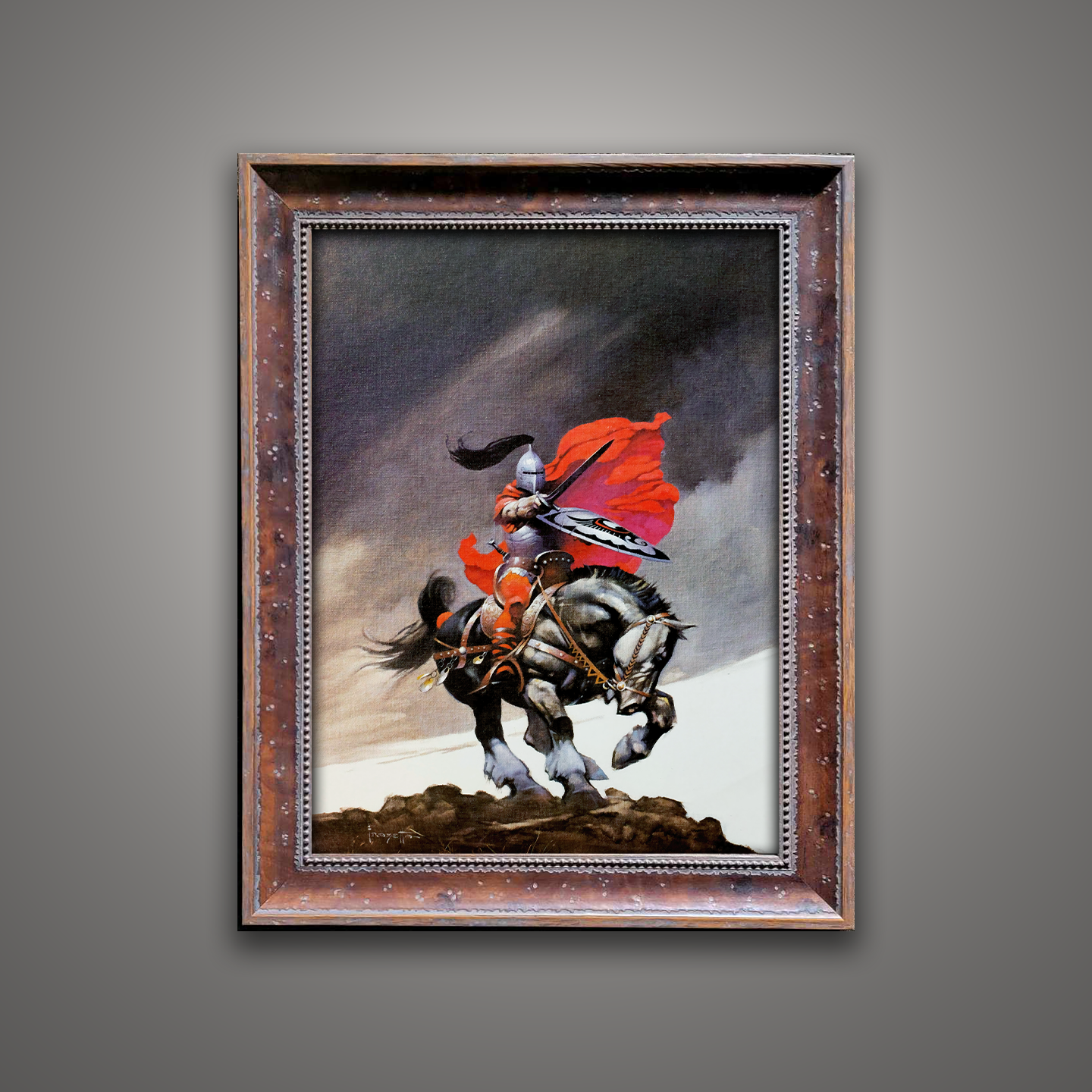 Frank Frazetta’s “Outlaw of Torn” artwork from the Frazetta Art Museum&
