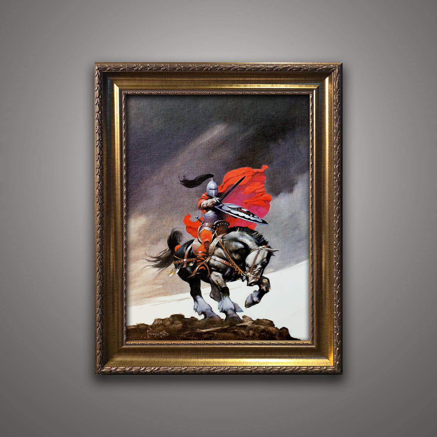 Frank Frazetta’s “Outlaw of Torn” artwork from the Frazetta Art Museum&