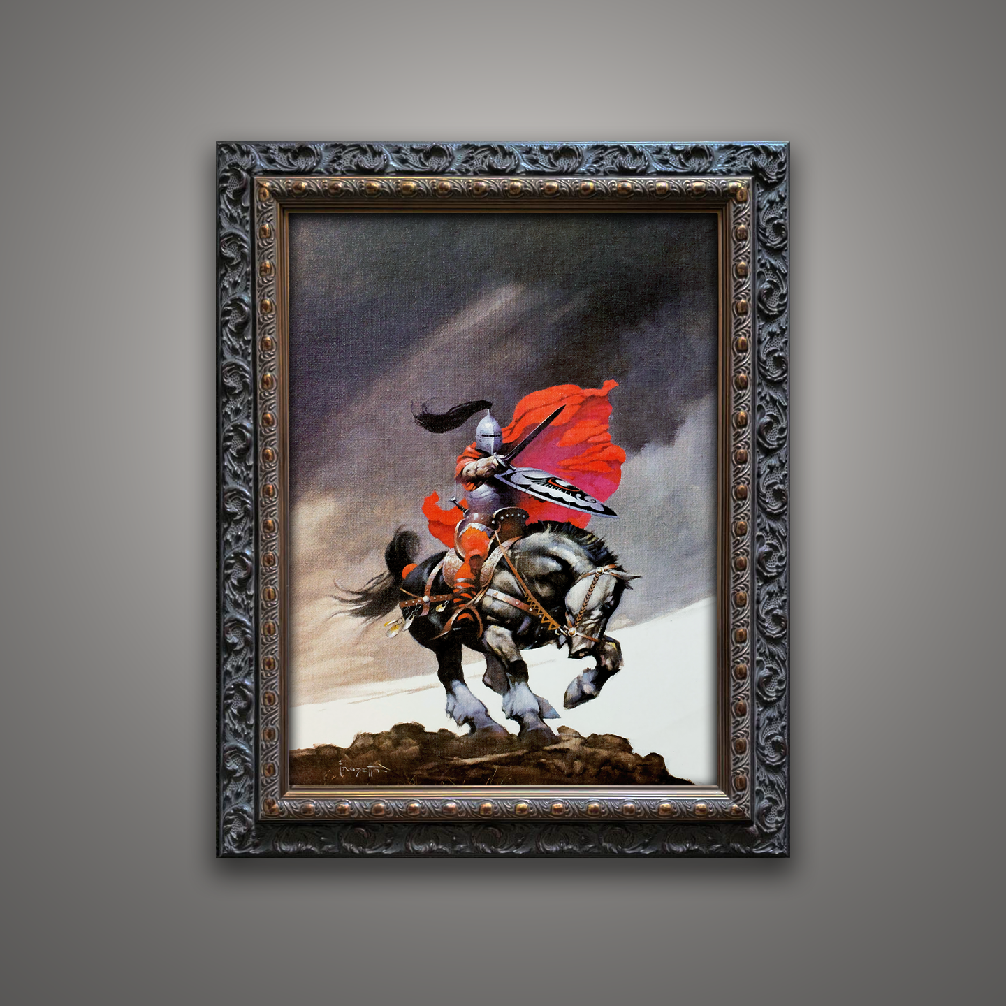 Frank Frazetta’s “Outlaw of Torn” artwork from the Frazetta Art Museum&
