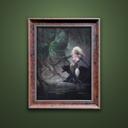 Frank Frazetta’s “Princess and the Panther” artwork from the Frazetta Art Museum&