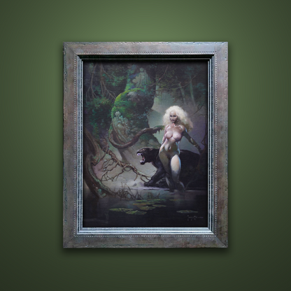 Frank Frazetta’s “Princess and the Panther” artwork from the Frazetta Art Museum&
