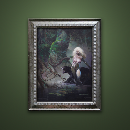 Frank Frazetta’s “Princess and the Panther” artwork from the Frazetta Art Museum&