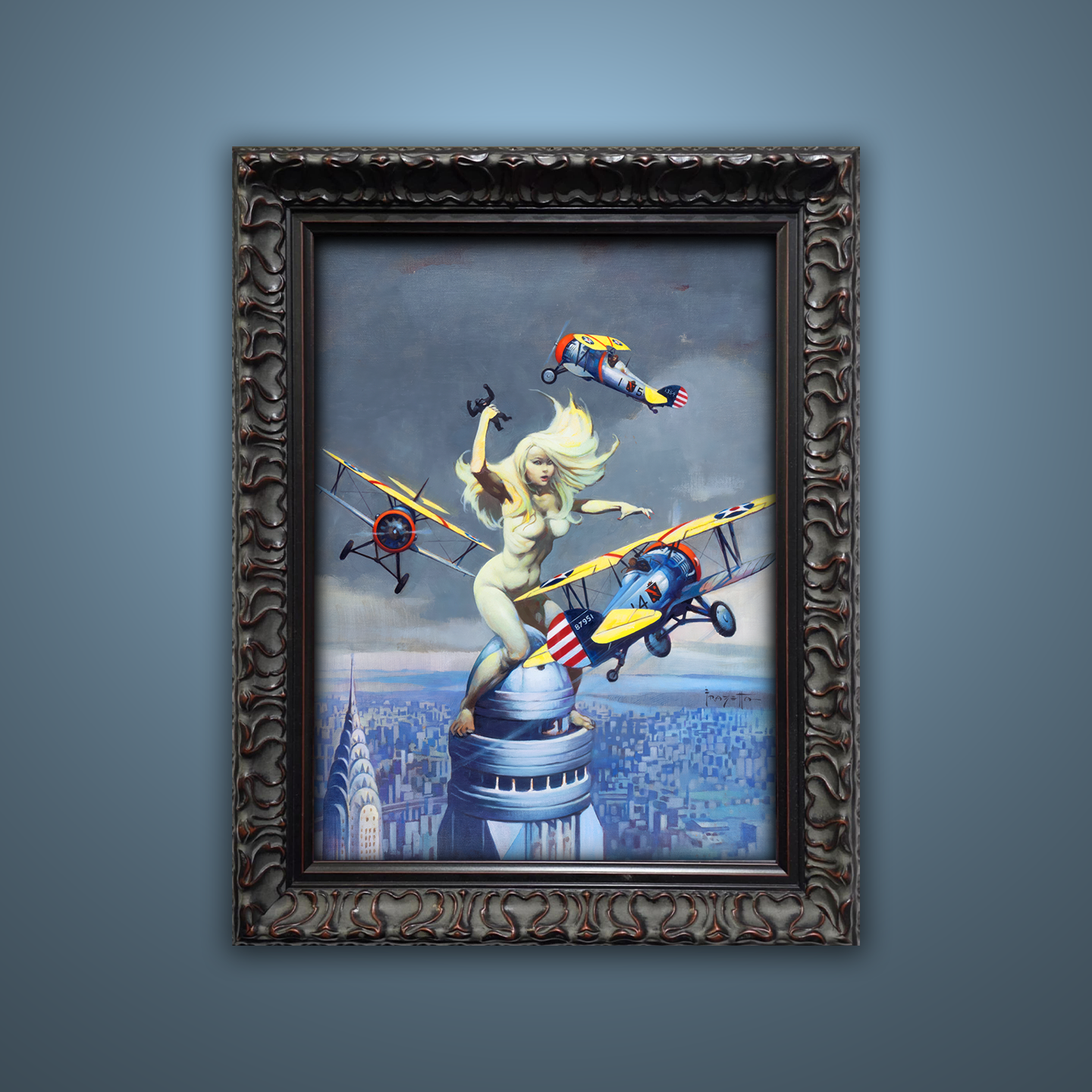 Frank Frazetta’s “Queen Kong” artwork from the Frazetta Art Museum&