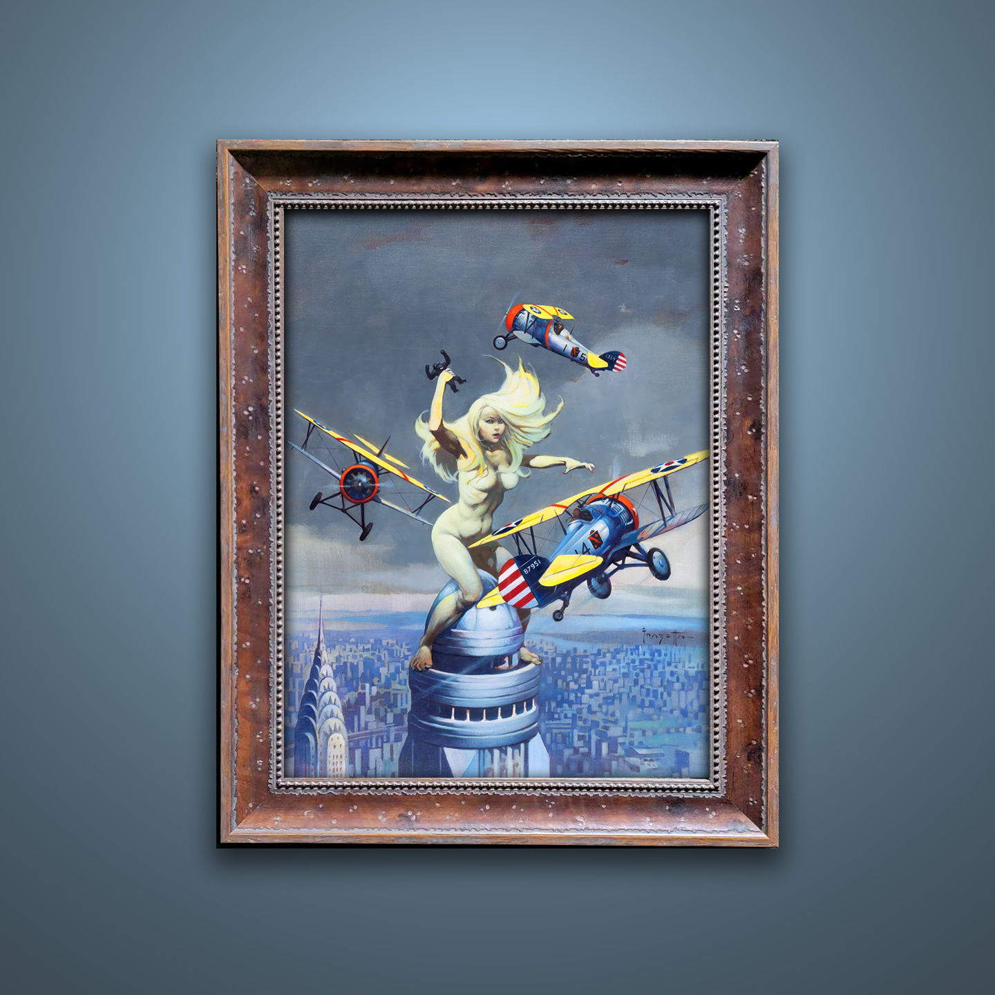 Frank Frazetta’s “Queen Kong” artwork from the Frazetta Art Museum&