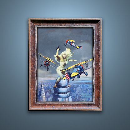 Frank Frazetta’s “Queen Kong” artwork from the Frazetta Art Museum&