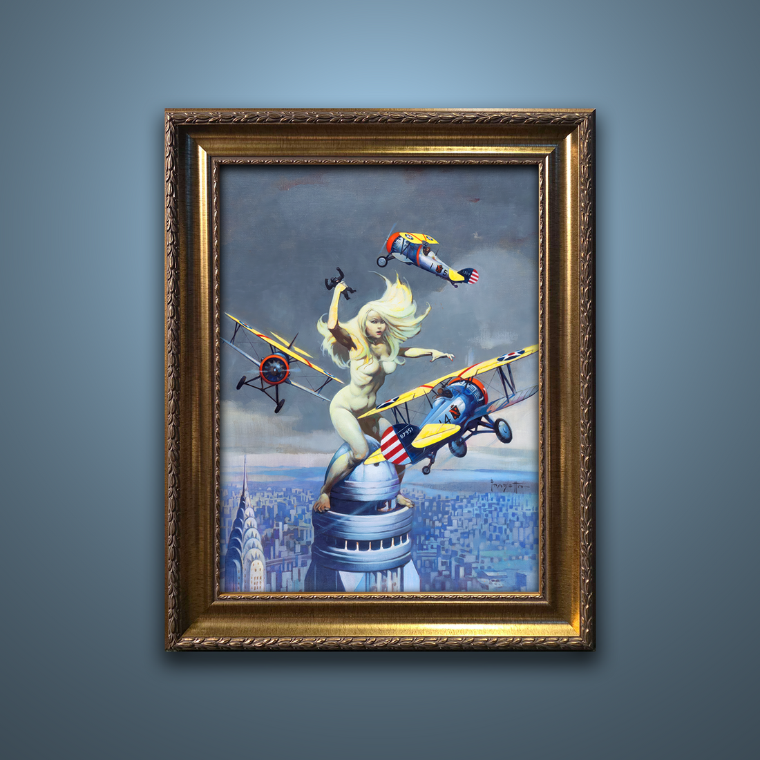 Frank Frazetta’s “Queen Kong” artwork from the Frazetta Art Museum&