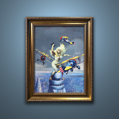 Frank Frazetta’s “Queen Kong” artwork from the Frazetta Art Museum&