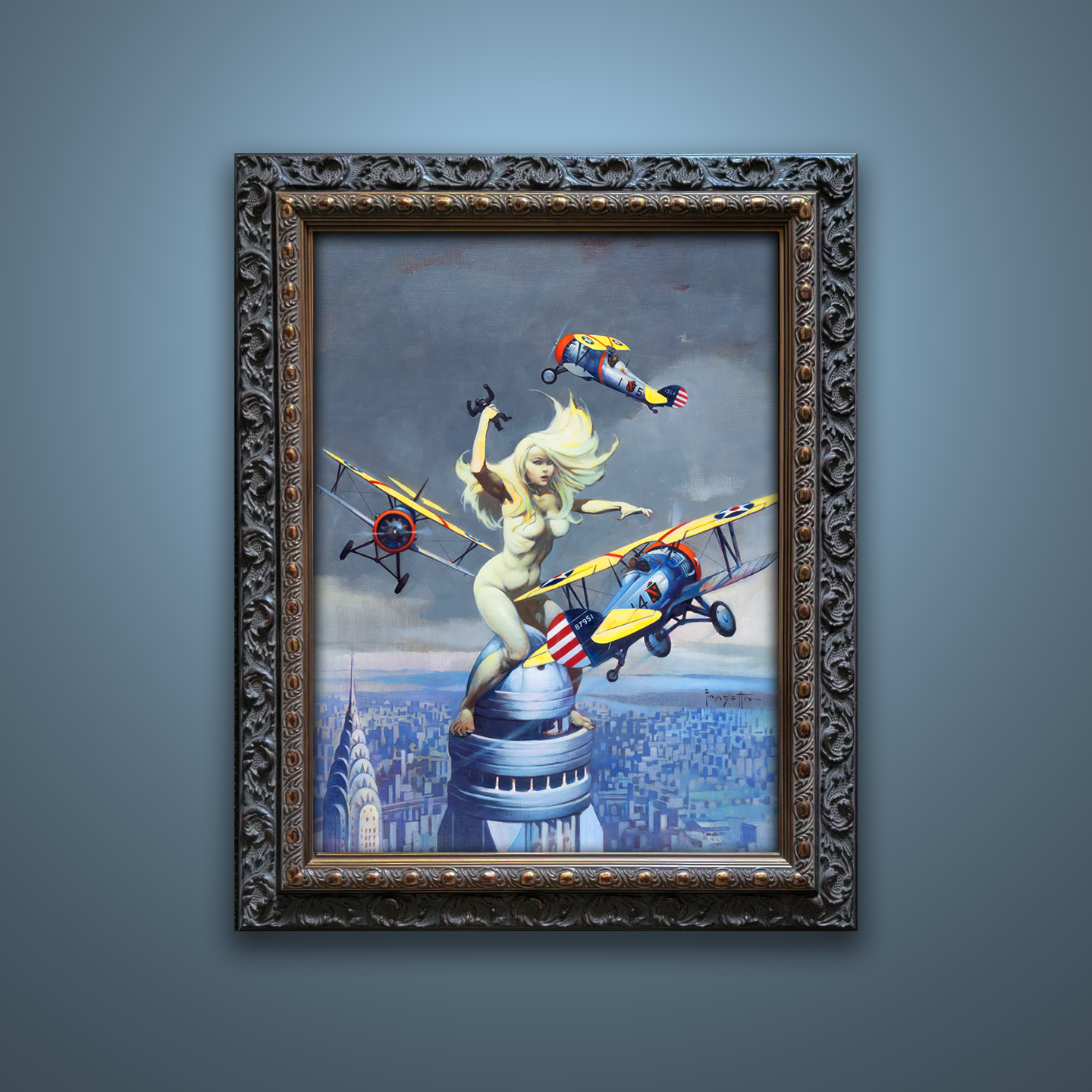 Frank Frazetta’s “Queen Kong” artwork from the Frazetta Art Museum&