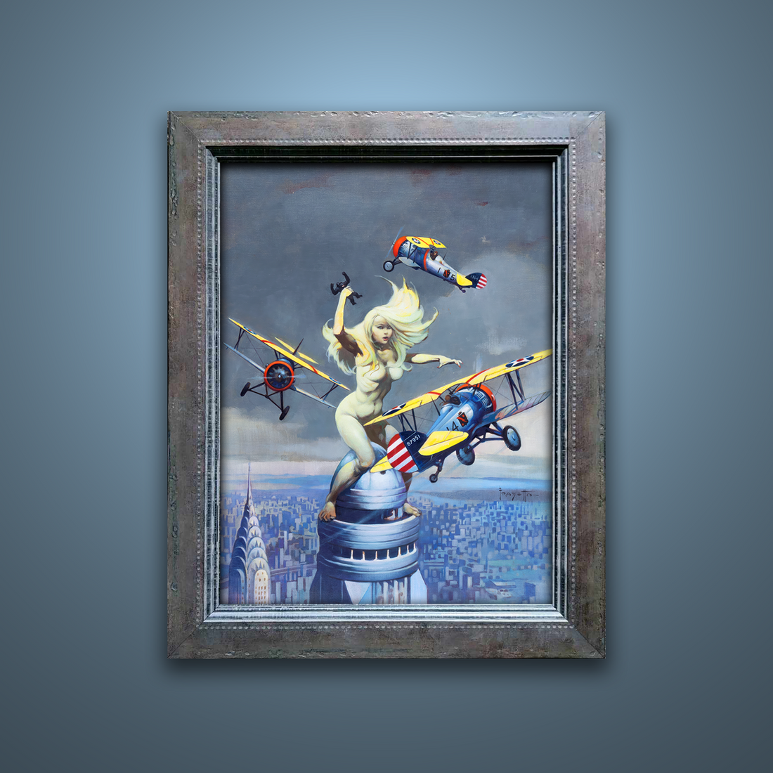 Frank Frazetta’s “Queen Kong” artwork from the Frazetta Art Museum&