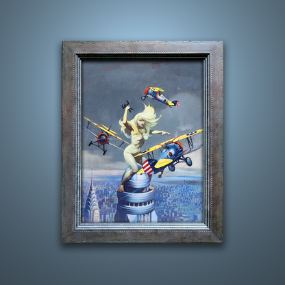 Frank Frazetta’s “Queen Kong” artwork from the Frazetta Art Museum&