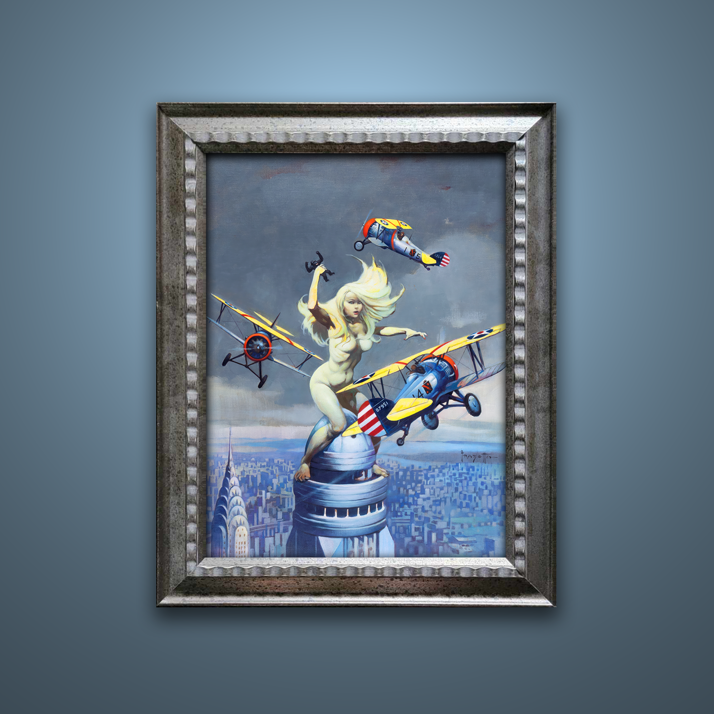 Frank Frazetta’s “Queen Kong” artwork from the Frazetta Art Museum&