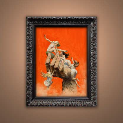 Frank Frazetta’s “Reassembled Man” artwork from the Frazetta Art Museum&