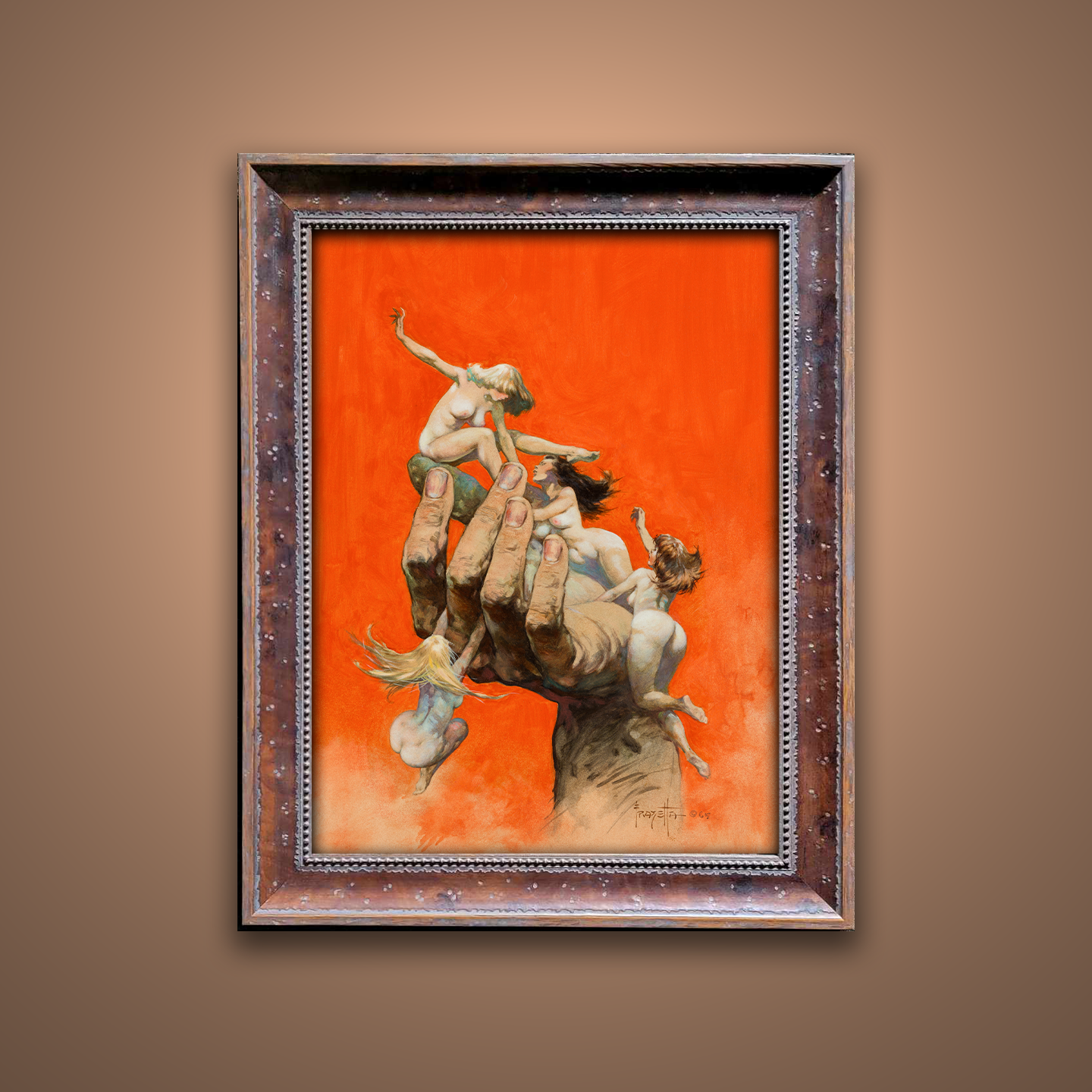 Frank Frazetta’s “Reassembled Man” artwork from the Frazetta Art Museum&