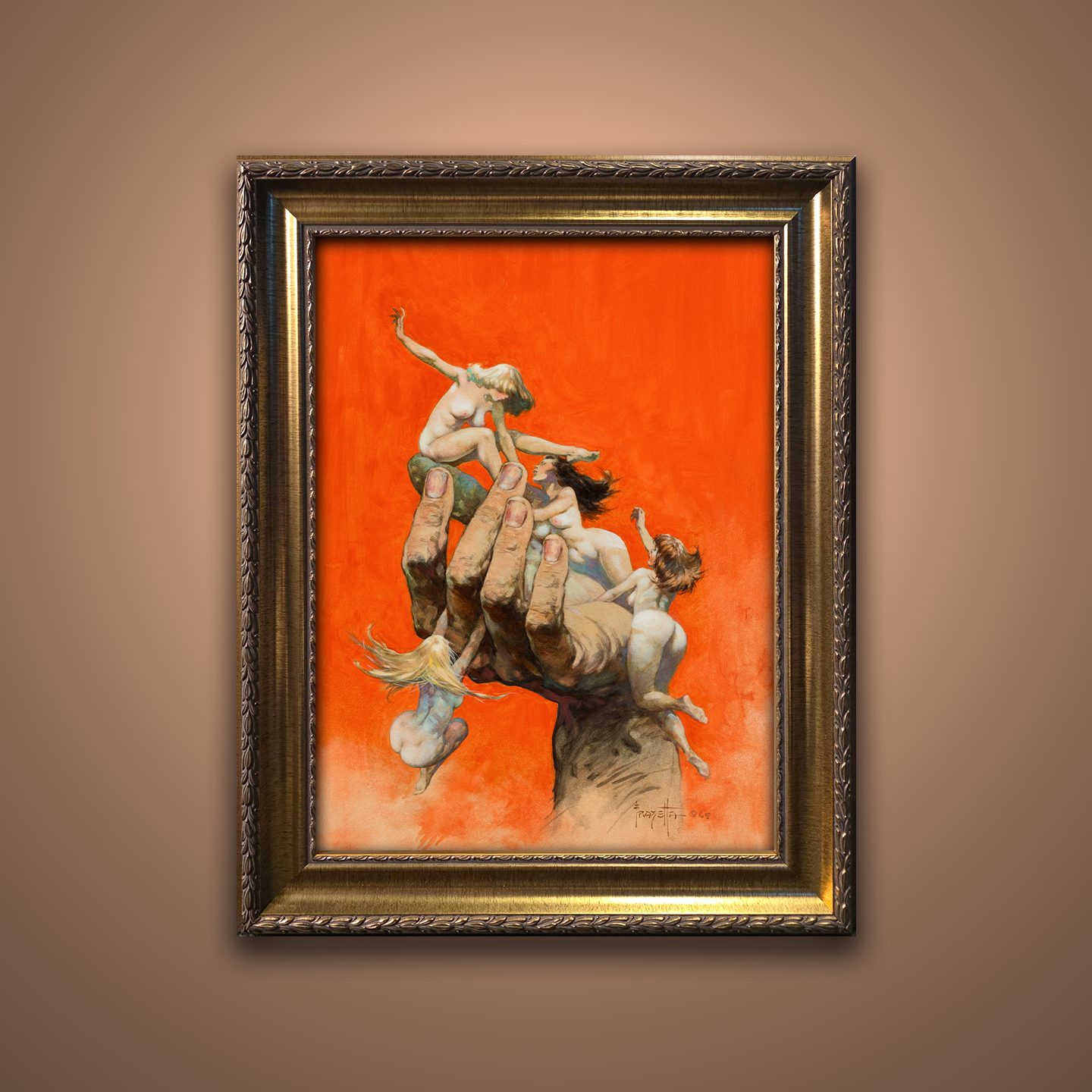 Frank Frazetta’s “Reassembled Man” artwork from the Frazetta Art Museum&