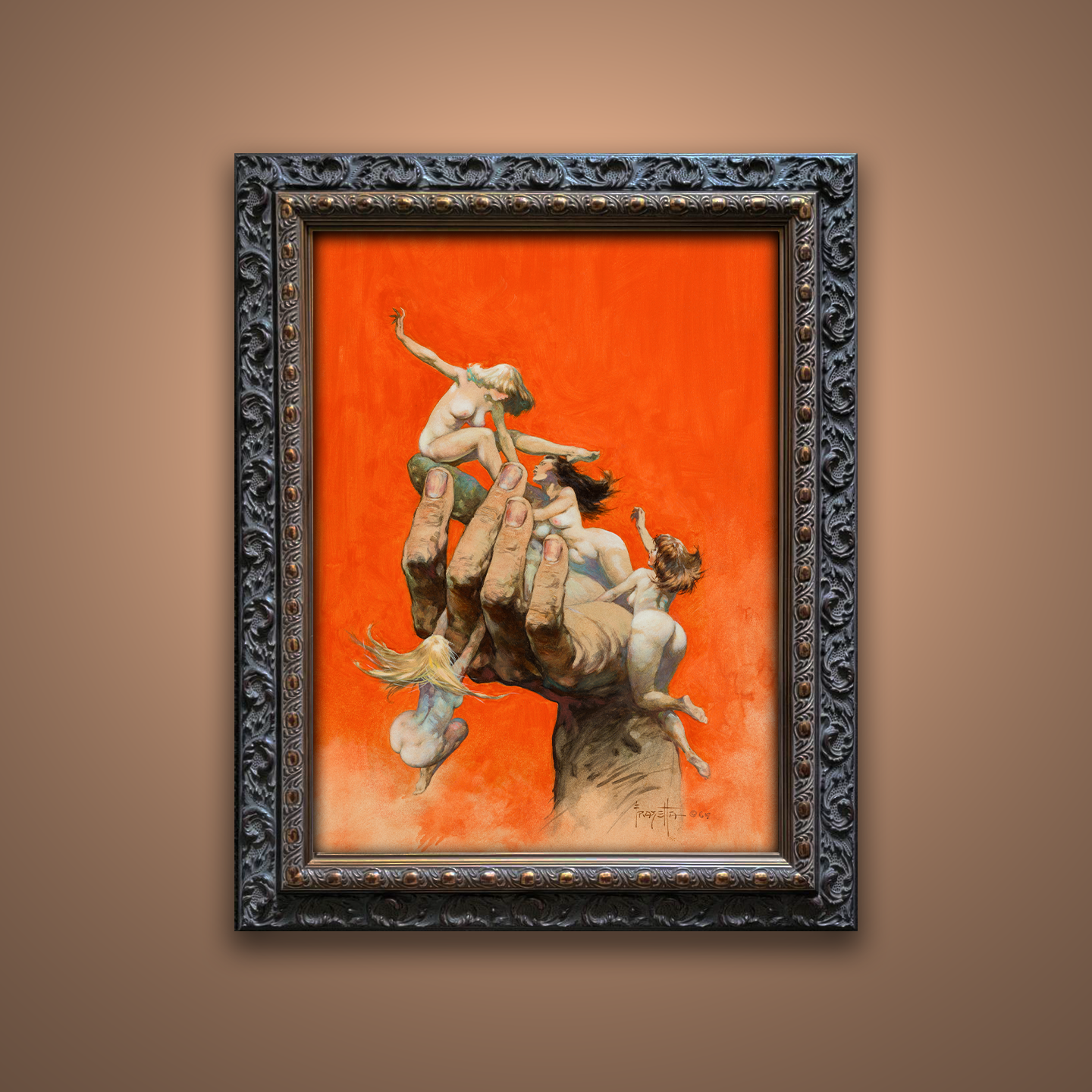 Frank Frazetta’s “Reassembled Man” artwork from the Frazetta Art Museum&