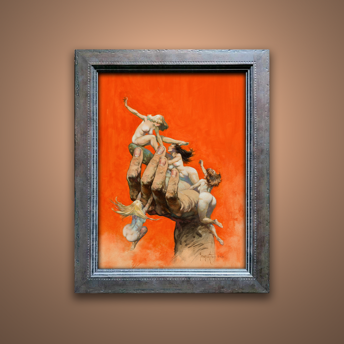 Frank Frazetta’s “Reassembled Man” artwork from the Frazetta Art Museum&