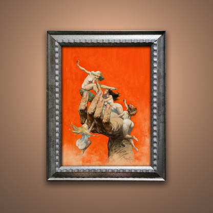 Frank Frazetta’s “Reassembled Man” artwork from the Frazetta Art Museum&