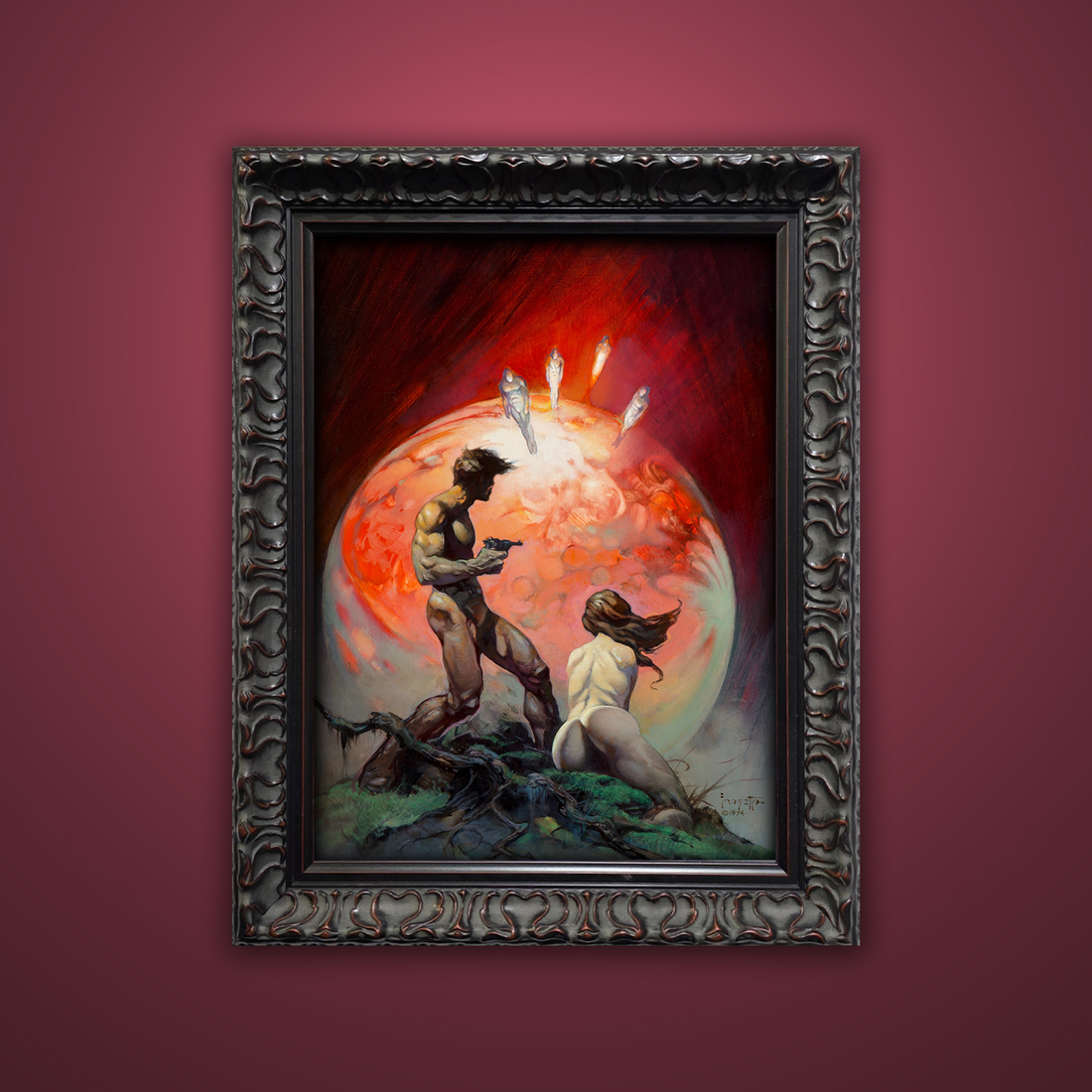 Frank Frazetta’s “Red Planet” artwork from the Frazetta Art Museum&