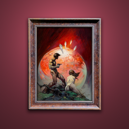 Frank Frazetta’s “Red Planet” artwork from the Frazetta Art Museum&