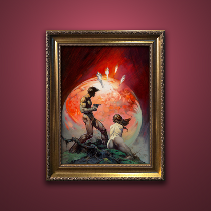 Frank Frazetta’s “Red Planet” artwork from the Frazetta Art Museum&
