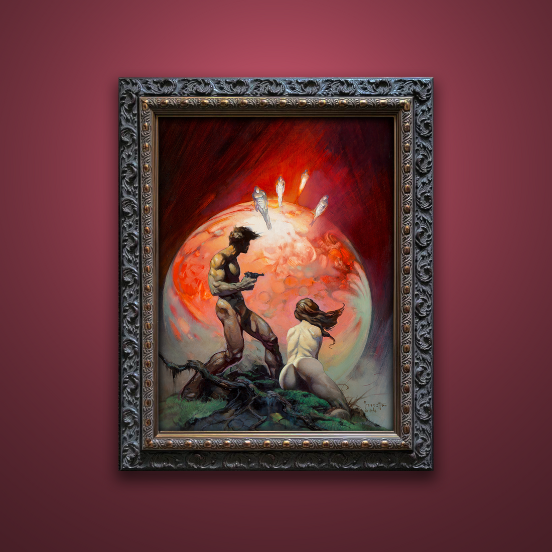Frank Frazetta’s “Red Planet” artwork from the Frazetta Art Museum&