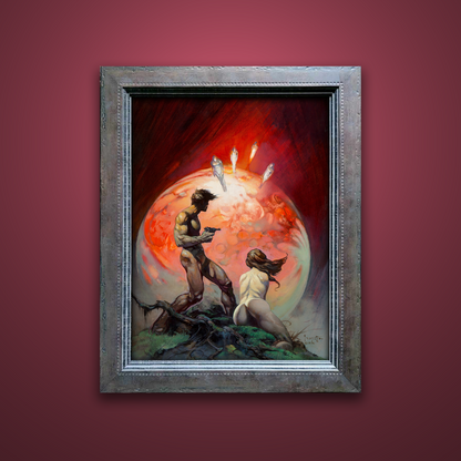 Frank Frazetta’s “Red Planet” artwork from the Frazetta Art Museum&