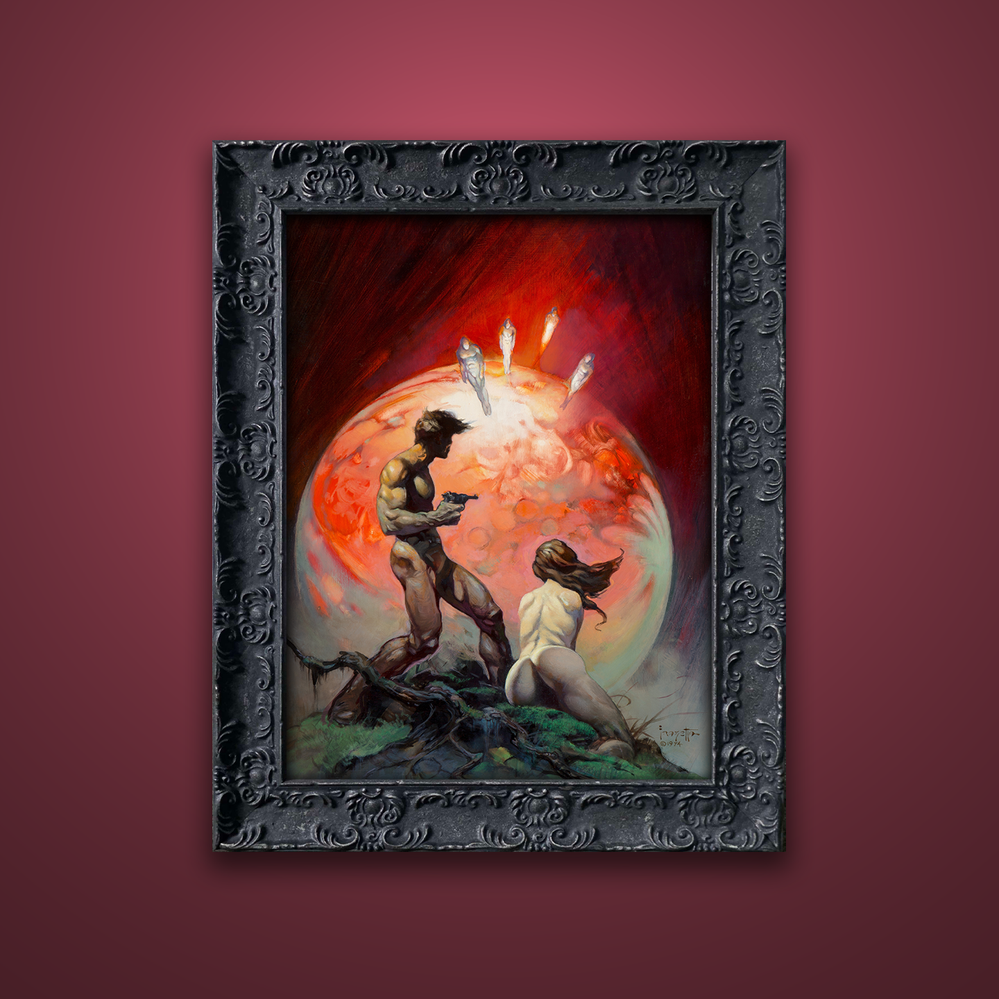 Frank Frazetta’s “Red Planet” artwork from the Frazetta Art Museum&