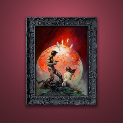 Frank Frazetta’s “Red Planet” artwork from the Frazetta Art Museum&