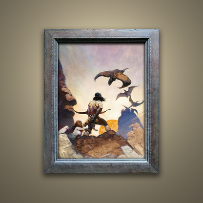 Frank Frazetta’s “Return of Jongor” artwork from the Frazetta Art Museum&