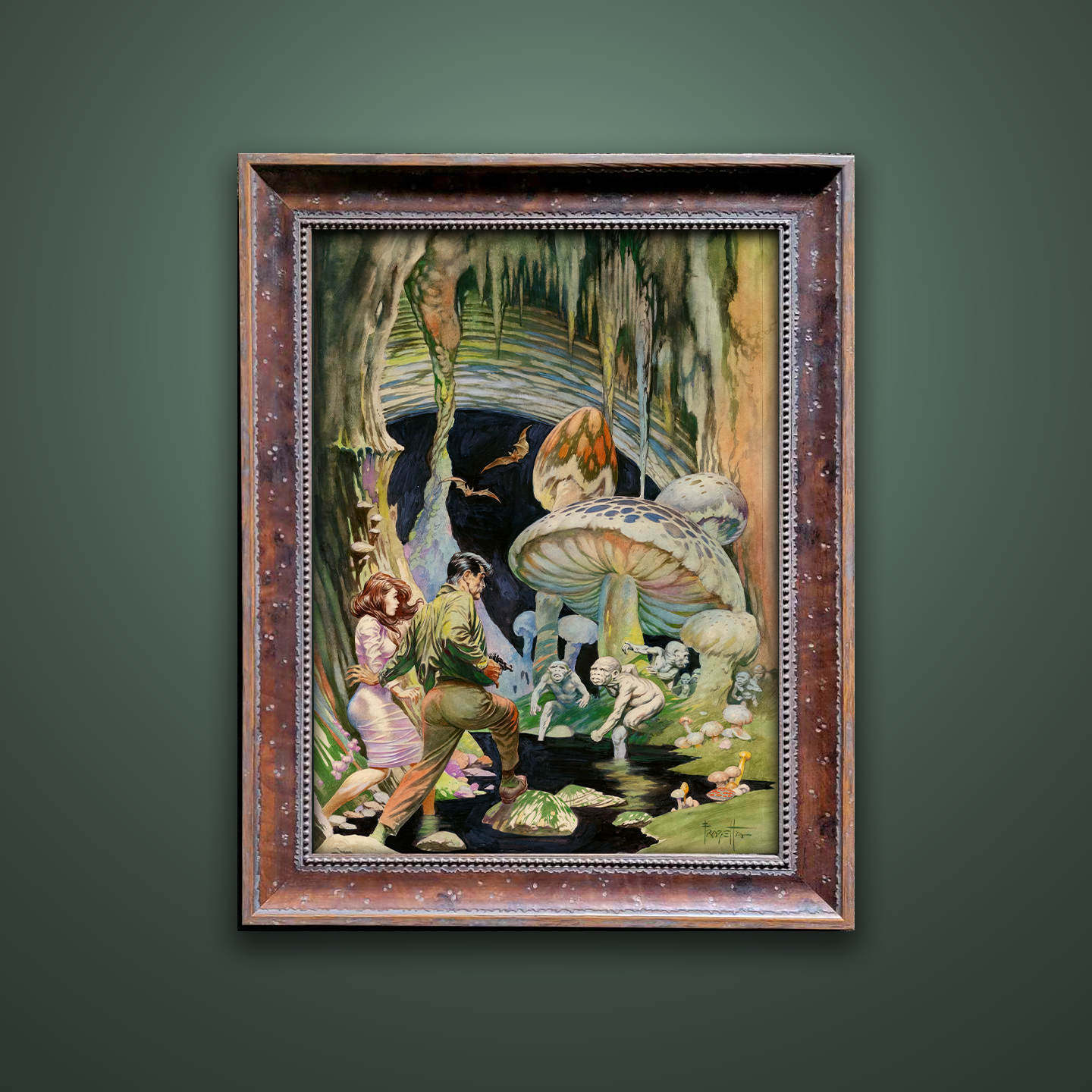 Frank Frazetta’s “Secret People” artwork from the Frazetta Art Museum&