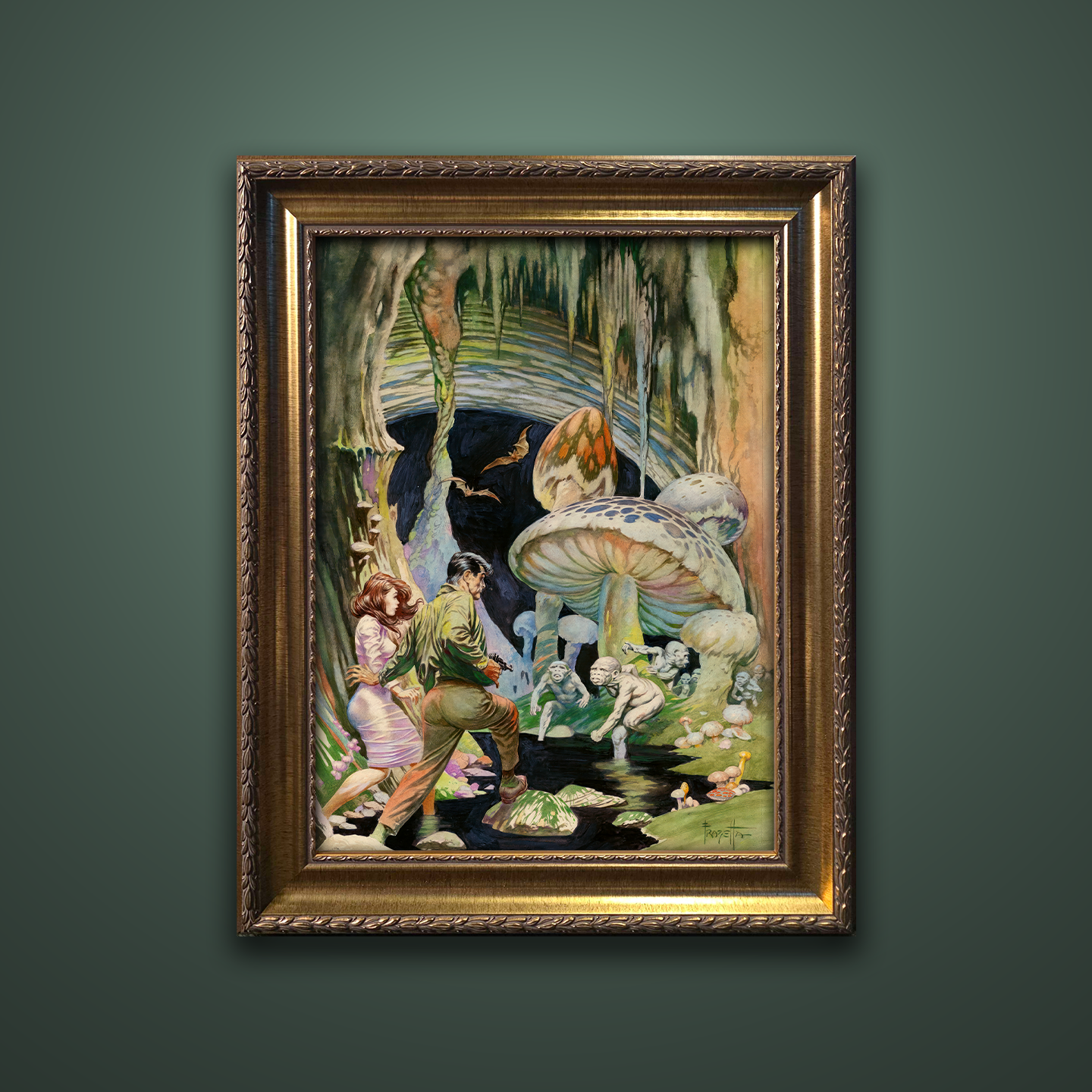 Frank Frazetta’s “Secret People” artwork from the Frazetta Art Museum&