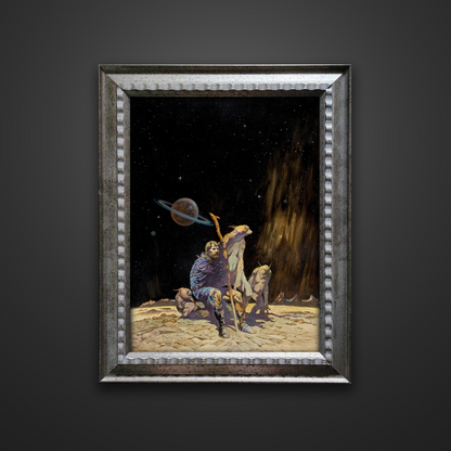 Frank Frazetta’s “Stranded” artwork from the Frazetta Art Museum&