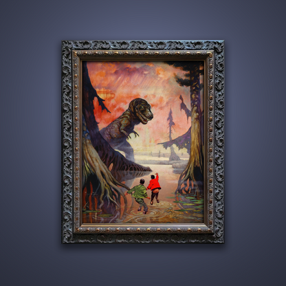 Frank Frazetta’s “Swamp God” artwork from the Frazetta Art Museum&