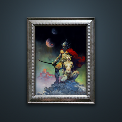 Frank Frazetta’s “Swordsman of Mars” artwork from the Frazetta Art Museum&